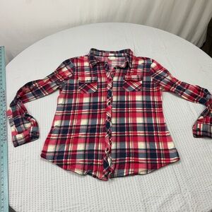 Passport Red and Navy Plaid Button Down Shirt